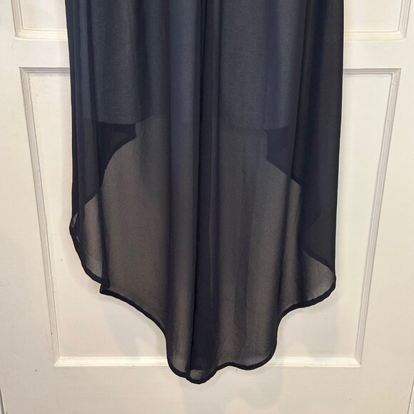 Lucca Couture High-Low Midi Racerback Dress, Black- Size Small - Picture 7 of 10
